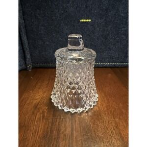 Clear Sconce Cup‎ Diamond Cut Hobnail Glass Peg Votive Vintage 3.5"